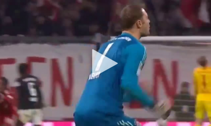 Cieszynka Neuera po golu Ribery'ego :D [VIDEO]